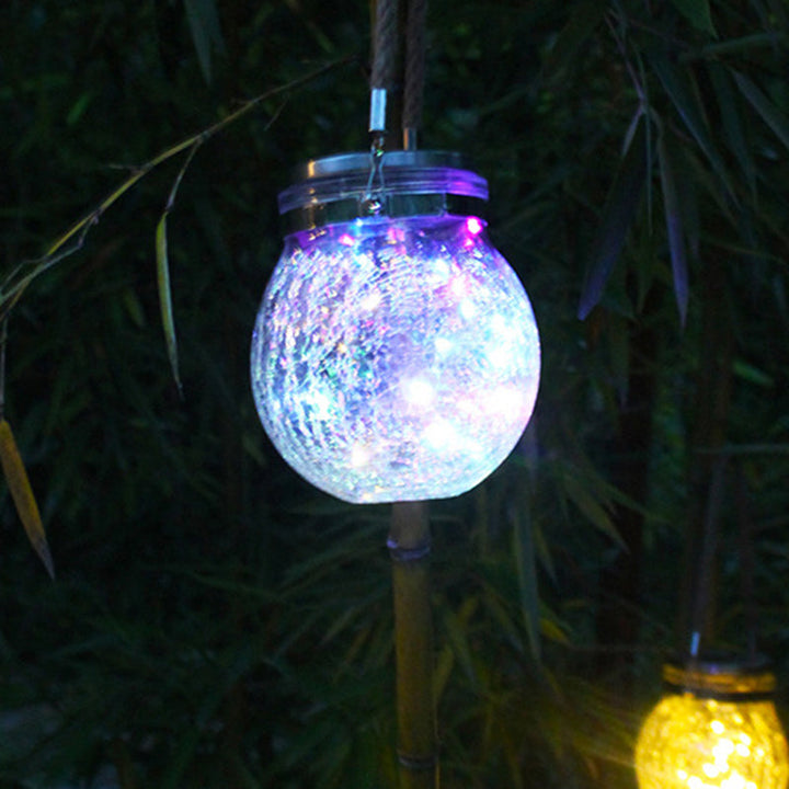 Moderne Art Deco Solar Orb Rustfritt Stål Glass LED Utendørs Lys For Hage | Luvikno