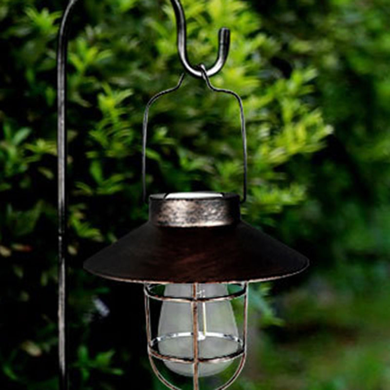 Moderne Minimalistiske Sol Sylinder Hullet Ut Jern Plast LED Utendørs Lys For Hage | Luvikno