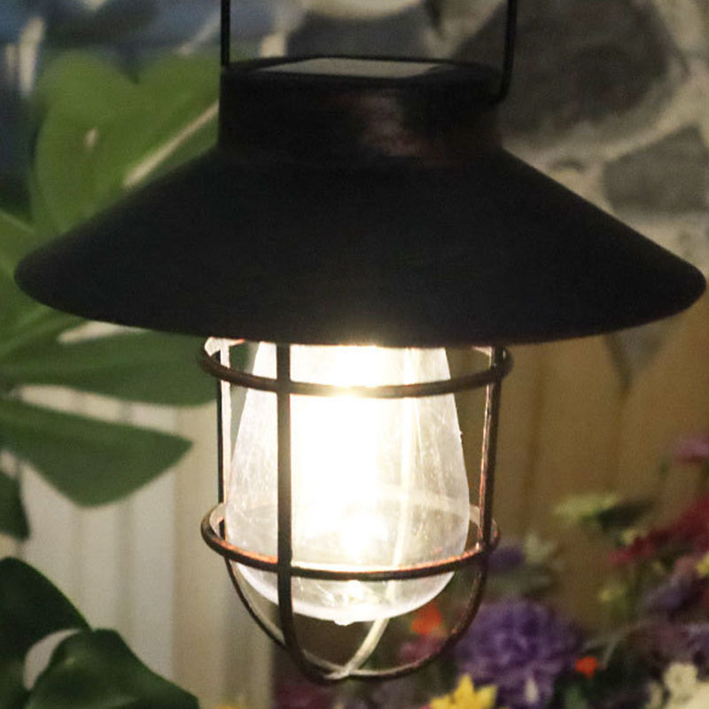 Moderne Minimalistiske Sol Sylinder Hullet Ut Jern Plast LED Utendørs Lys For Hage | Luvikno