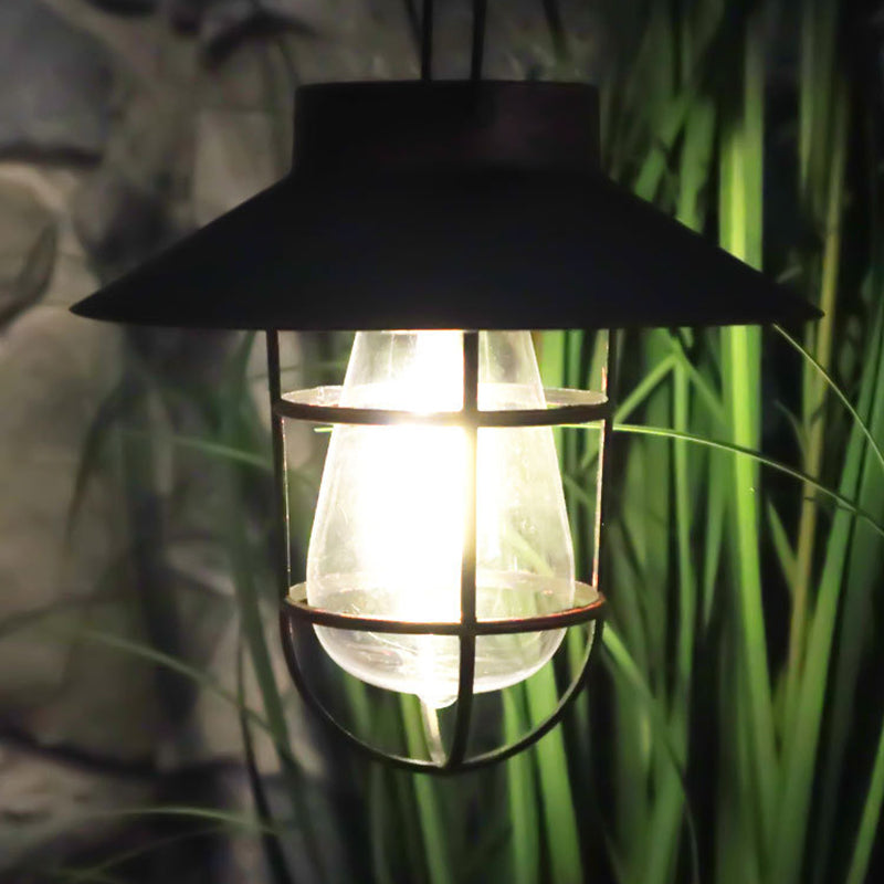 Moderne Minimalistiske Sol Sylinder Hullet Ut Jern Plast LED Utendørs Lys For Hage | Luvikno