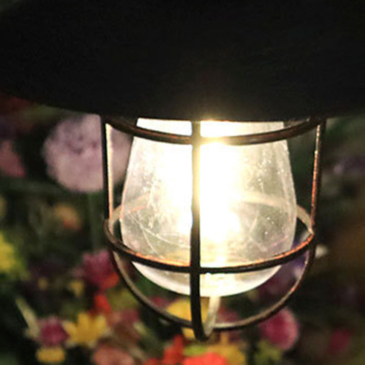 Moderne Minimalistiske Sol Sylinder Hullet Ut Jern Plast LED Utendørs Lys For Hage | Luvikno