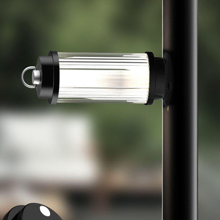 Moderne minimalistiske bærbare sylinder metall ABS USB LED utendørs lys for hage | Luvikno