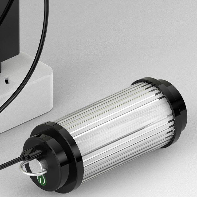 Moderne minimalistiske bærbare sylinder metall ABS USB LED utendørs lys for hage | Luvikno