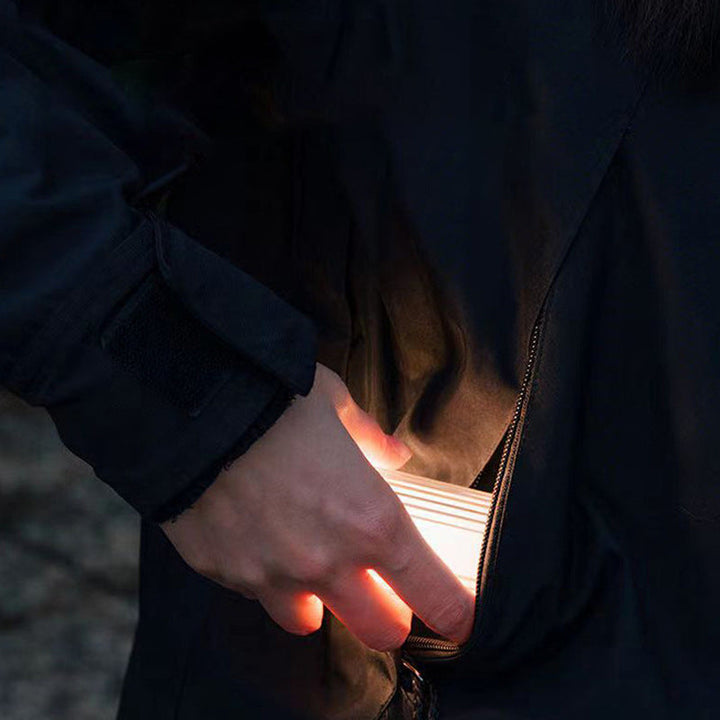 Moderne minimalistiske bærbare sylinder metall ABS USB LED utendørs lys for hage | Luvikno