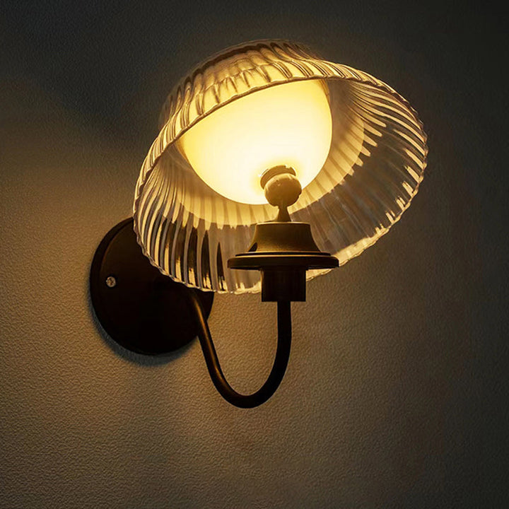 Moderne minimalistiske runde halvball kurvet pole jern ABS LED utendørs vegglampe for hagen | Luvikno