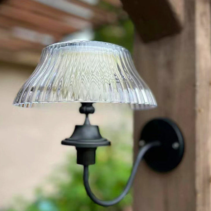 Moderne minimalistiske runde halvball kurvet pole jern ABS LED utendørs vegglampe for hagen | Luvikno
