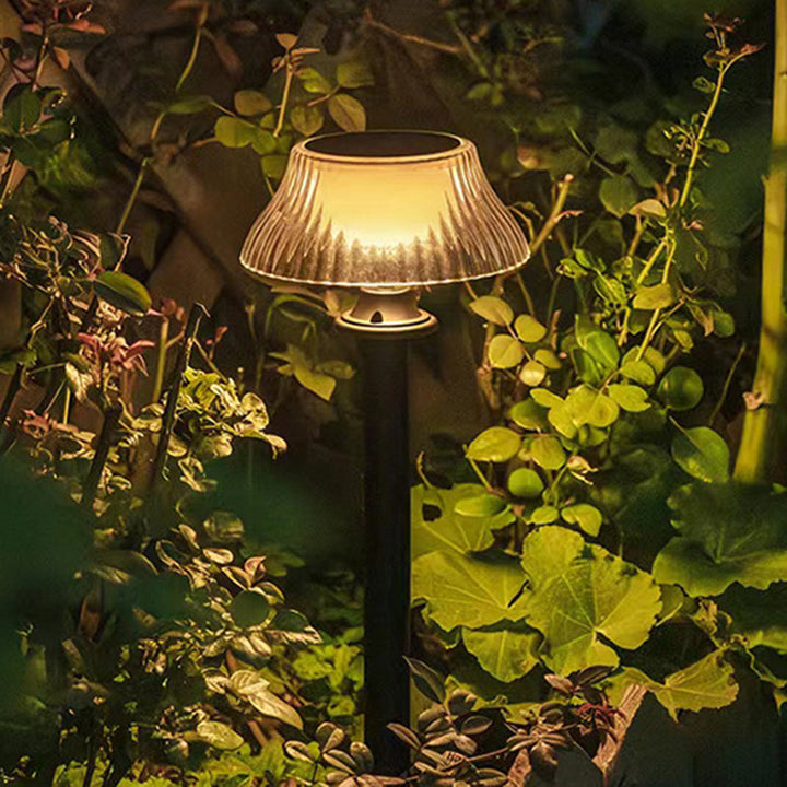 Moderne Minimalistisk Rund Halv Ball Lang Stang Jern ABS LED Grunnkontakt Utendørs Lys For Hage | Luvikno