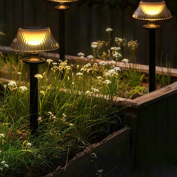 Moderne Minimalistisk Rund Halv Ball Lang Stang Jern ABS LED Grunnkontakt Utendørs Lys For Hage | Luvikno