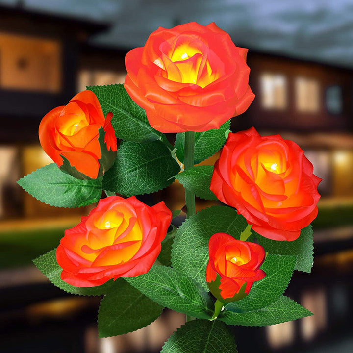 Moderne Art Deco Solar Vanntett Rosa Plast Rustfritt Stål LED Bakkeplugg Utendørs Lys For Hage | Luvikno