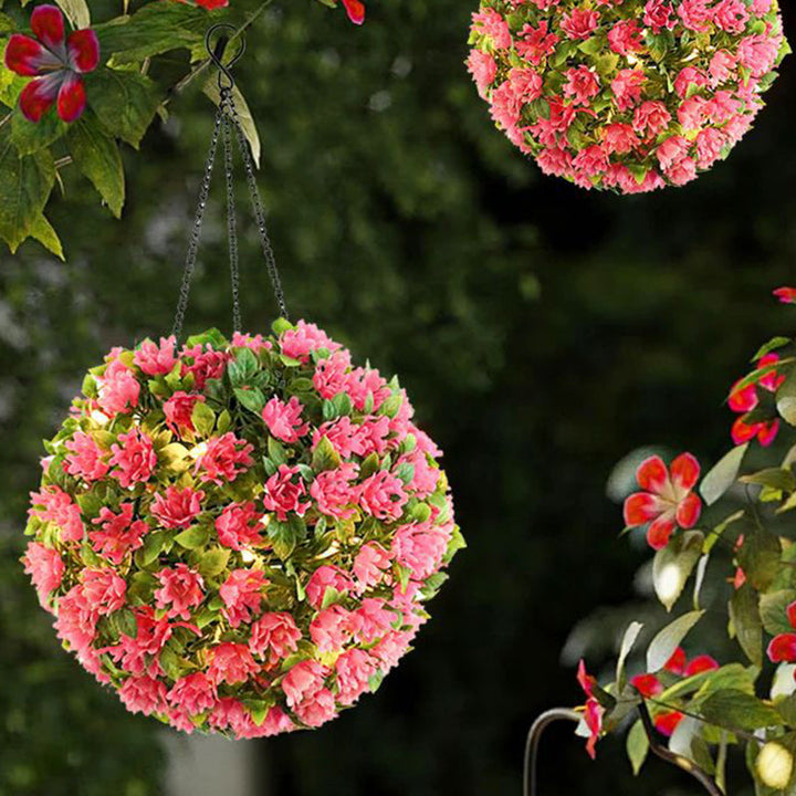 Moderne Art Deco Runde Blomsterbukett Plast LED Utendørs Lys For Hage | Luvikno