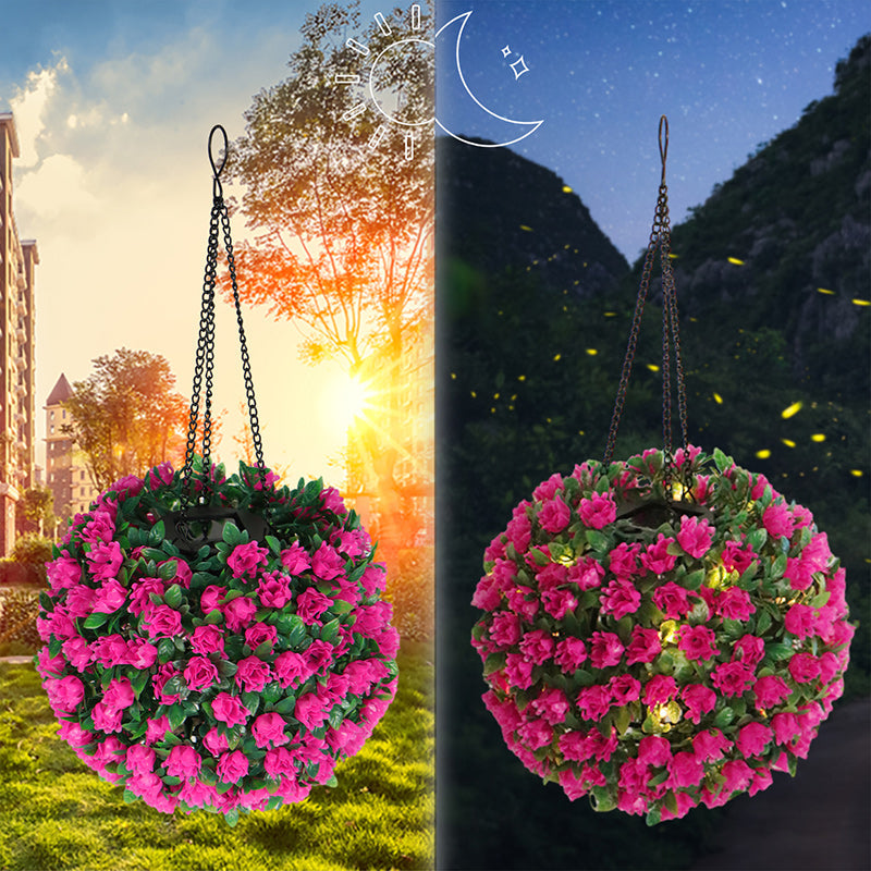 Moderne Art Deco Runde Blomsterbukett Plast LED Utendørs Lys For Hage | Luvikno