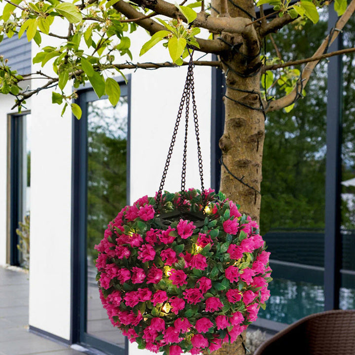 Moderne Art Deco Runde Blomsterbukett Plast LED Utendørs Lys For Hage | Luvikno