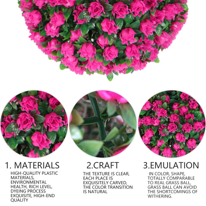 Moderne Art Deco Runde Blomsterbukett Plast LED Utendørs Lys For Hage | Luvikno