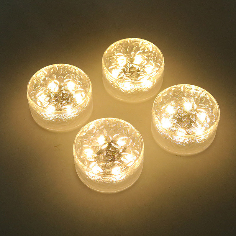 Moderne minimalistiske solrunde is mursteinformede akryl LED utendørslys for hage | Luvikno