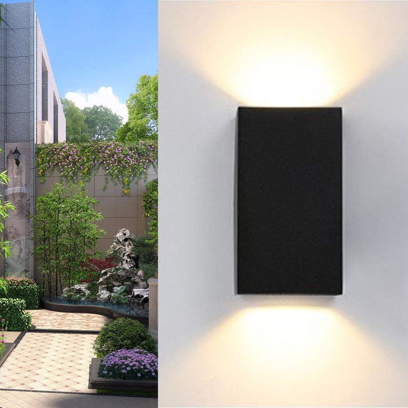 Moderne Minimalistisk Vanntett Rektangulær Aluminium LED Utendørs Vegglampe For Utendørs Patio | Luvikno