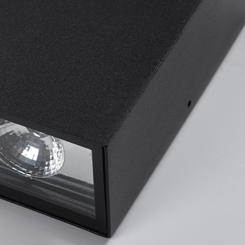 Moderne Minimalistisk Vanntett Rektangulær Aluminium LED Utendørs Vegglampe For Utendørs Patio | Luvikno
