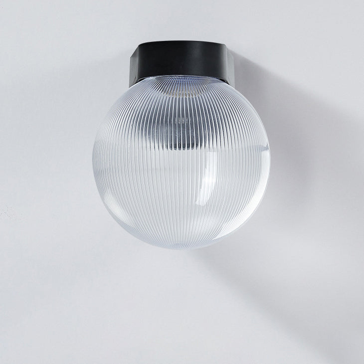 Moderne Enkelhet Vanntett Orb Polykarbonat Akryl 1-Lys Vegglampe For Utendørs Patio | Luvikno