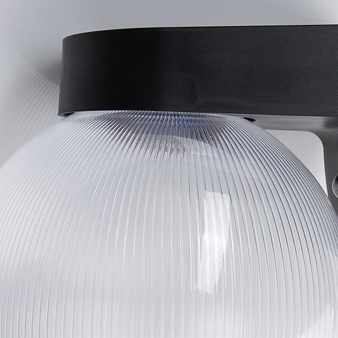 Moderne Enkelhet Vanntett Orb Polykarbonat Akryl 1-Lys Vegglampe For Utendørs Patio | Luvikno