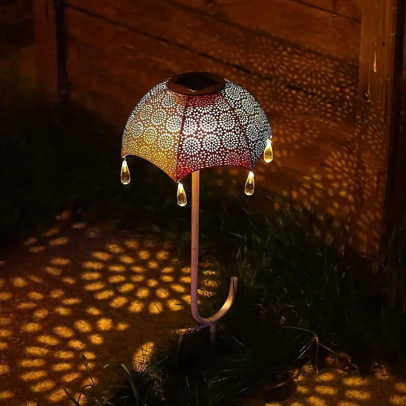 Moderne Art Deco Solvannskjerm Jern LED Bakkeplugg Utendørs Lys For Hage | Luvikno