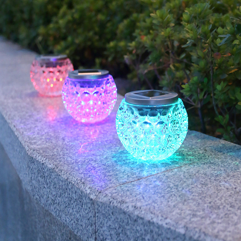 Moderne Art Deco Solglasskrukke Full Of Stars ABS Rustfritt Stål LED Utendørslys For Hage | Luvikno