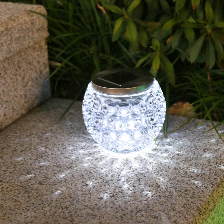Moderne Art Deco Solglasskrukke Full Of Stars ABS Rustfritt Stål LED Utendørslys For Hage | Luvikno