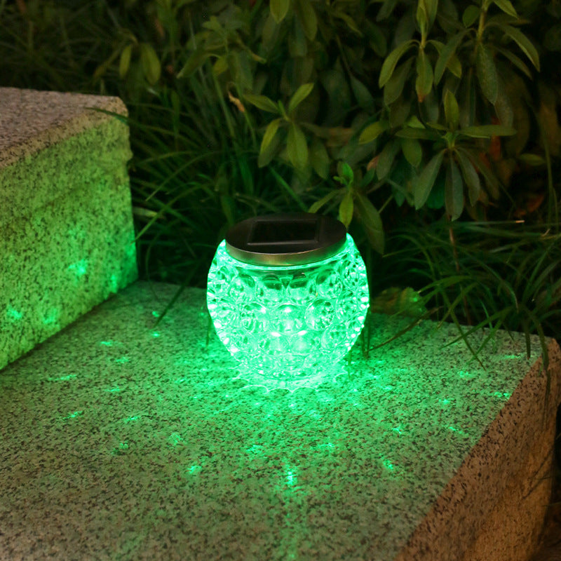 Moderne Art Deco Solglasskrukke Full Of Stars ABS Rustfritt Stål LED Utendørslys For Hage | Luvikno