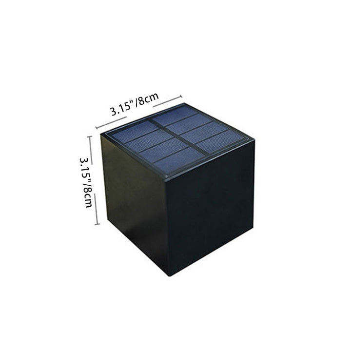 Moderne minimaliste kube plastisk solenergi LED vegglampe for hagen | Luvikno