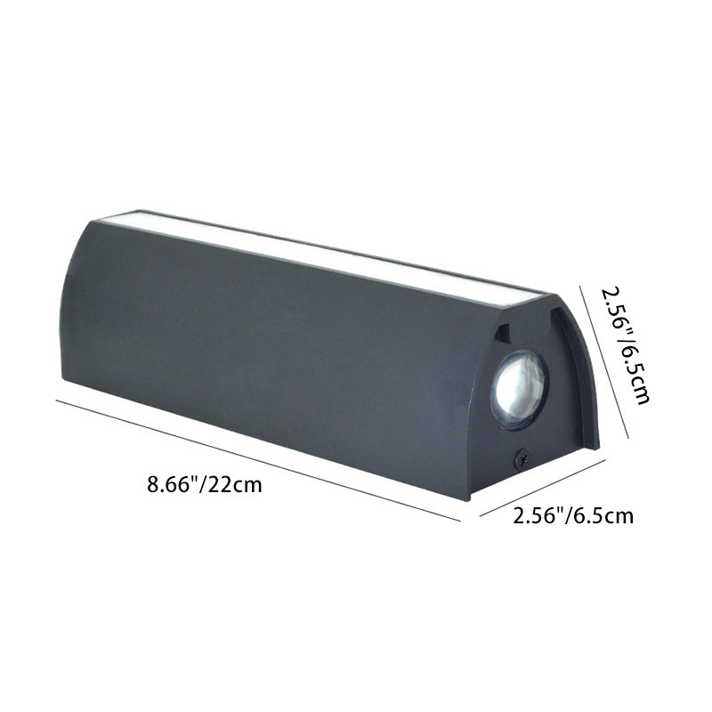 Moderne Minimalistisk Kolonne Plast LED Vegglampe For Hage | Luvikno