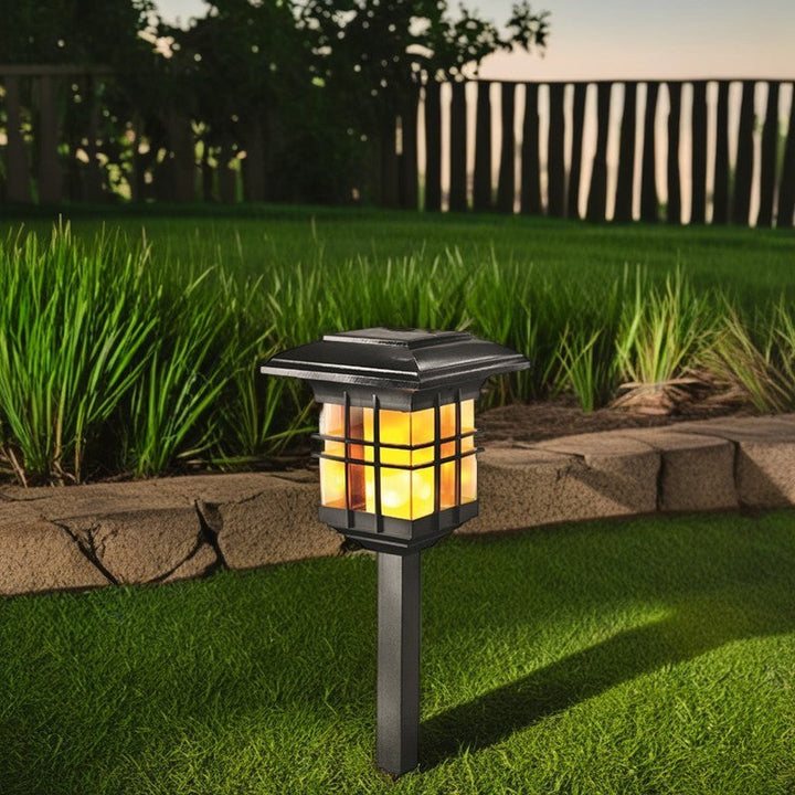 Moderne Minimalistisk Kolonne Plast LED Solar Stående Gulvlampe For Hage | Luvikno