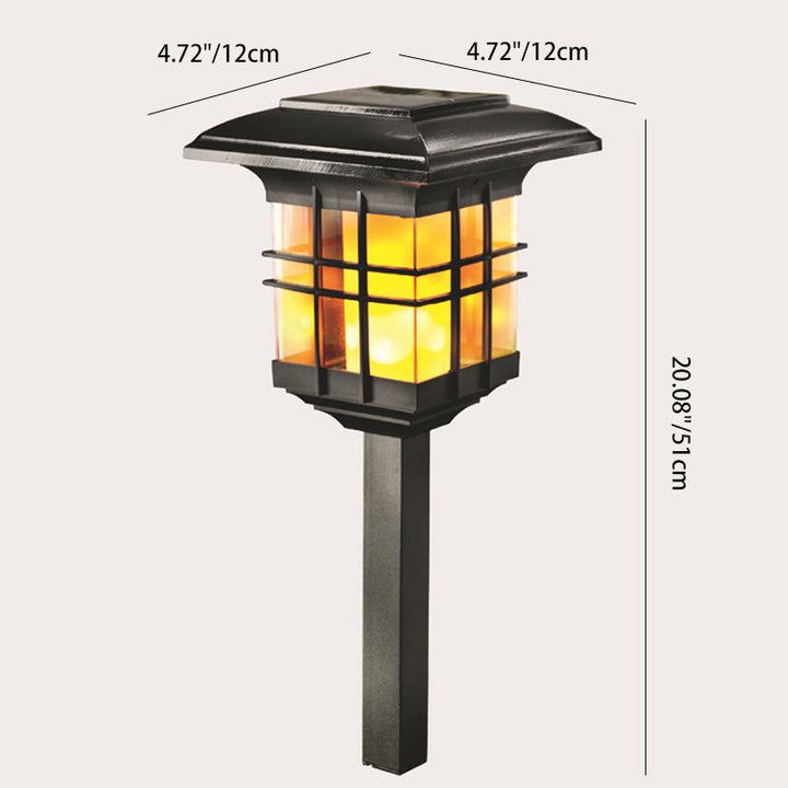 Moderne Minimalistisk Kolonne Plast LED Solar Stående Gulvlampe For Hage | Luvikno