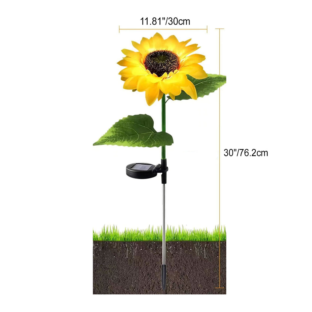 Moderne Kreativ Künstig Blomst LED Solvann Tett Gress Innsettingslys For Utendørs Patio | Luvikno