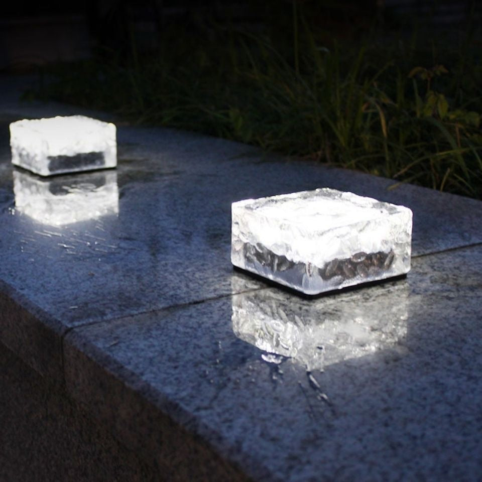 Moderne Minimalistisk Solvannbestandig ABS Klart Glass Isbit Steinhengende Lys For Hage | Luvikno