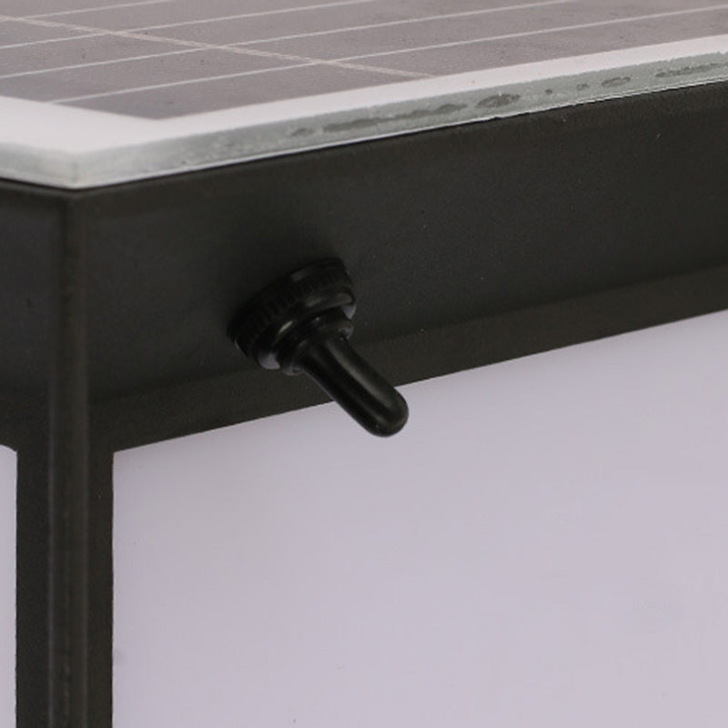Moderne Minimalistiske Solvannfaste Firkantede Aluminium Acryll LED Utendørs Stolpe Lys For Hage | Luvikno