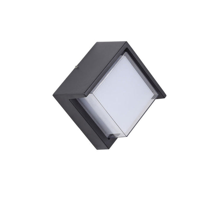 Moderne Minimalistisk Vanntett Rund Firkantet Plast Akryl LED Vegglampe For Hage | Luvikno