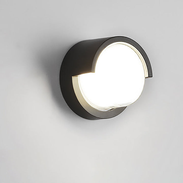 Moderne Minimalistisk Vanntett Rund Firkantet Plast Akryl LED Vegglampe For Hage | Luvikno