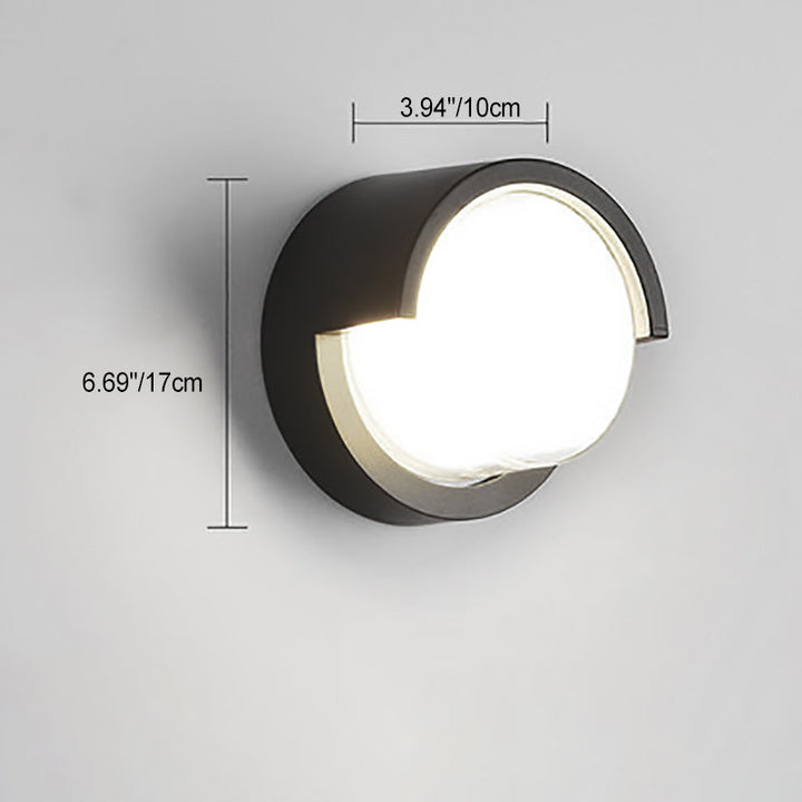 Moderne Minimalistisk Vanntett Rund Firkantet Plast Akryl LED Vegglampe For Hage | Luvikno