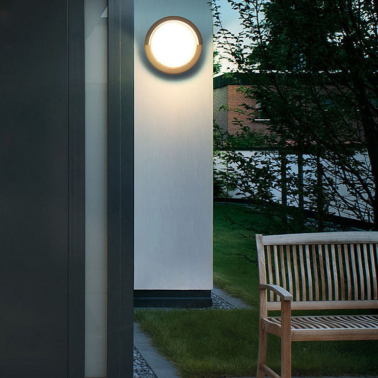 Moderne Minimalistisk Vanntett Rund Firkantet Plast Akryl LED Vegglampe For Hage | Luvikno