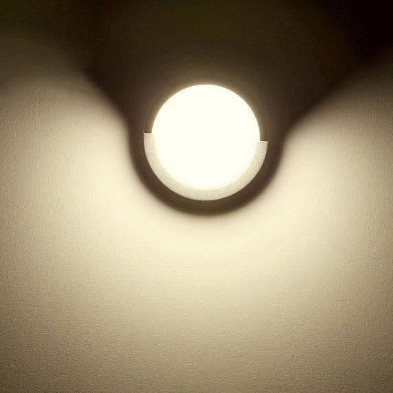 Moderne Minimalistisk Vanntett Rund Firkantet Plast Akryl LED Vegglampe For Hage | Luvikno