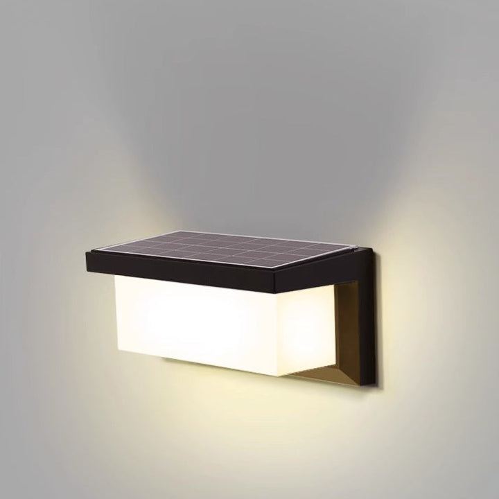 Moderne minimalistiske rektangulære vanntette aluminium LED vegglampe for utendørs terrasse | Luvikno