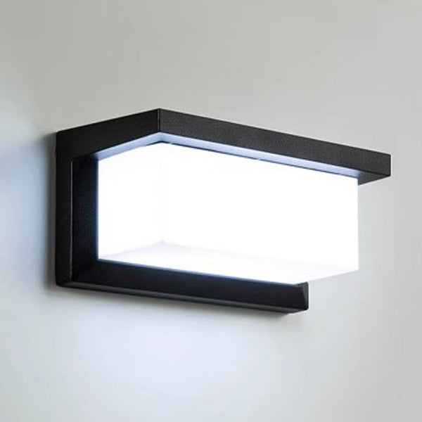 Moderne minimalistiske rektangulære vanntette aluminium LED vegglampe for utendørs terrasse | Luvikno