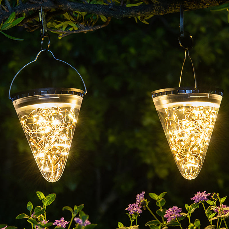 Moderne Minimalistiske Solvannavvisende Kjegle Filigran PC ABS LED Pendellampe For Hage | Luvikno