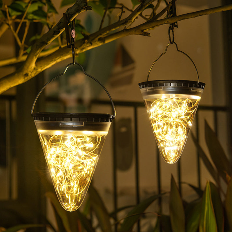 Moderne Minimalistiske Solvannavvisende Kjegle Filigran PC ABS LED Pendellampe For Hage | Luvikno