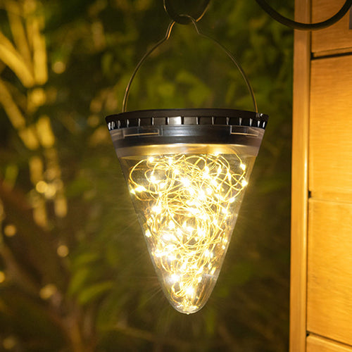 Moderne Minimalistiske Solvannavvisende Kjegle Filigran PC ABS LED Pendellampe For Hage | Luvikno
