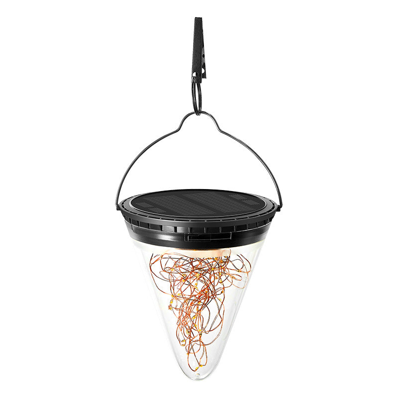 Moderne Minimalistiske Solvannavvisende Kjegle Filigran PC ABS LED Pendellampe For Hage | Luvikno