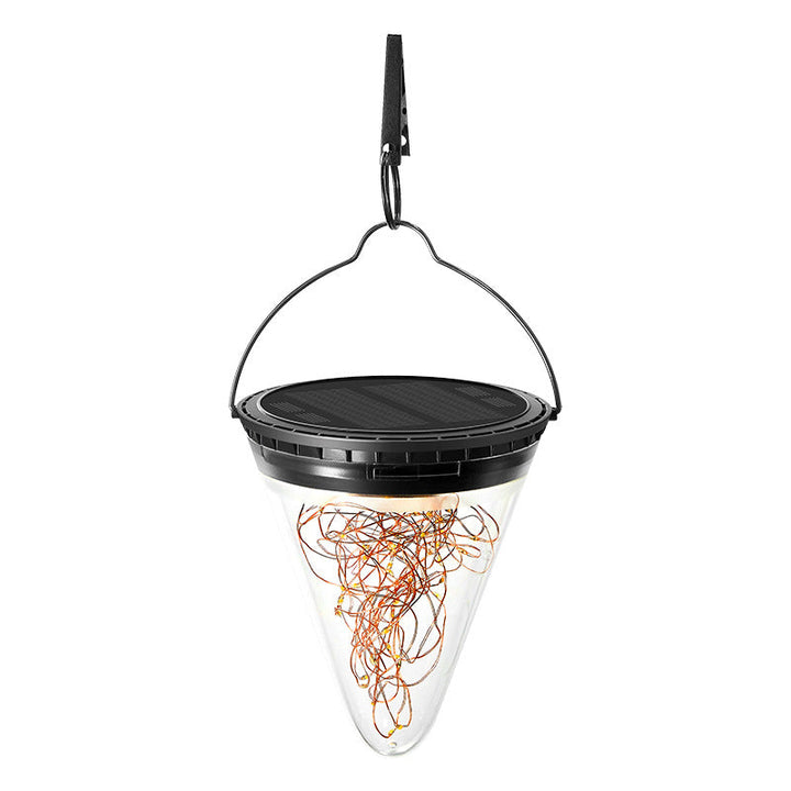 Moderne Minimalistiske Solvannavvisende Kjegle Filigran PC ABS LED Pendellampe For Hage | Luvikno