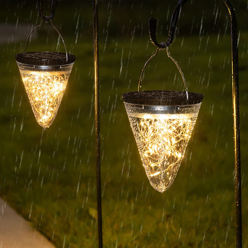 Moderne Minimalistiske Solvannavvisende Kjegle Filigran PC ABS LED Pendellampe For Hage | Luvikno