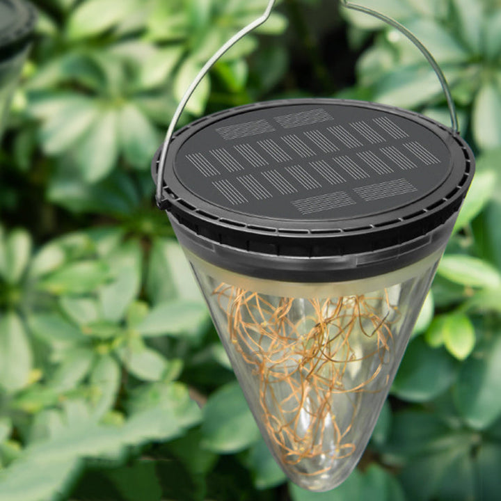 Moderne Minimalistiske Solvannavvisende Kjegle Filigran PC ABS LED Pendellampe For Hage | Luvikno