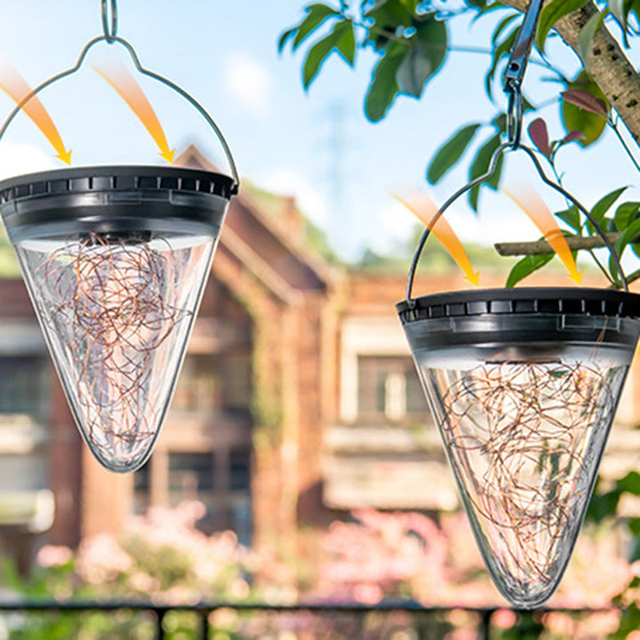 Moderne Minimalistiske Solvannavvisende Kjegle Filigran PC ABS LED Pendellampe For Hage | Luvikno