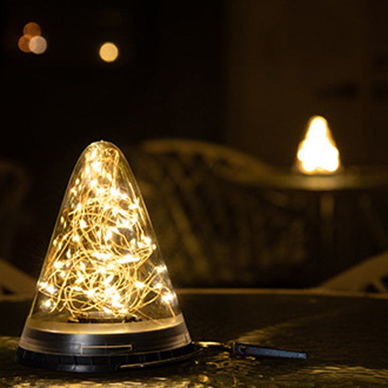 Moderne Minimalistiske Solvannavvisende Kjegle Filigran PC ABS LED Pendellampe For Hage | Luvikno