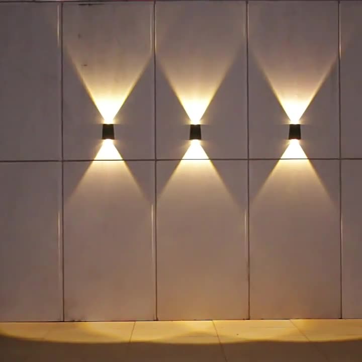 Moderne Minimalistisk Solvannrett Trapezoidal Rektangel ABS PVC LED Utendørs Vegglampe For Hage | Luvikno